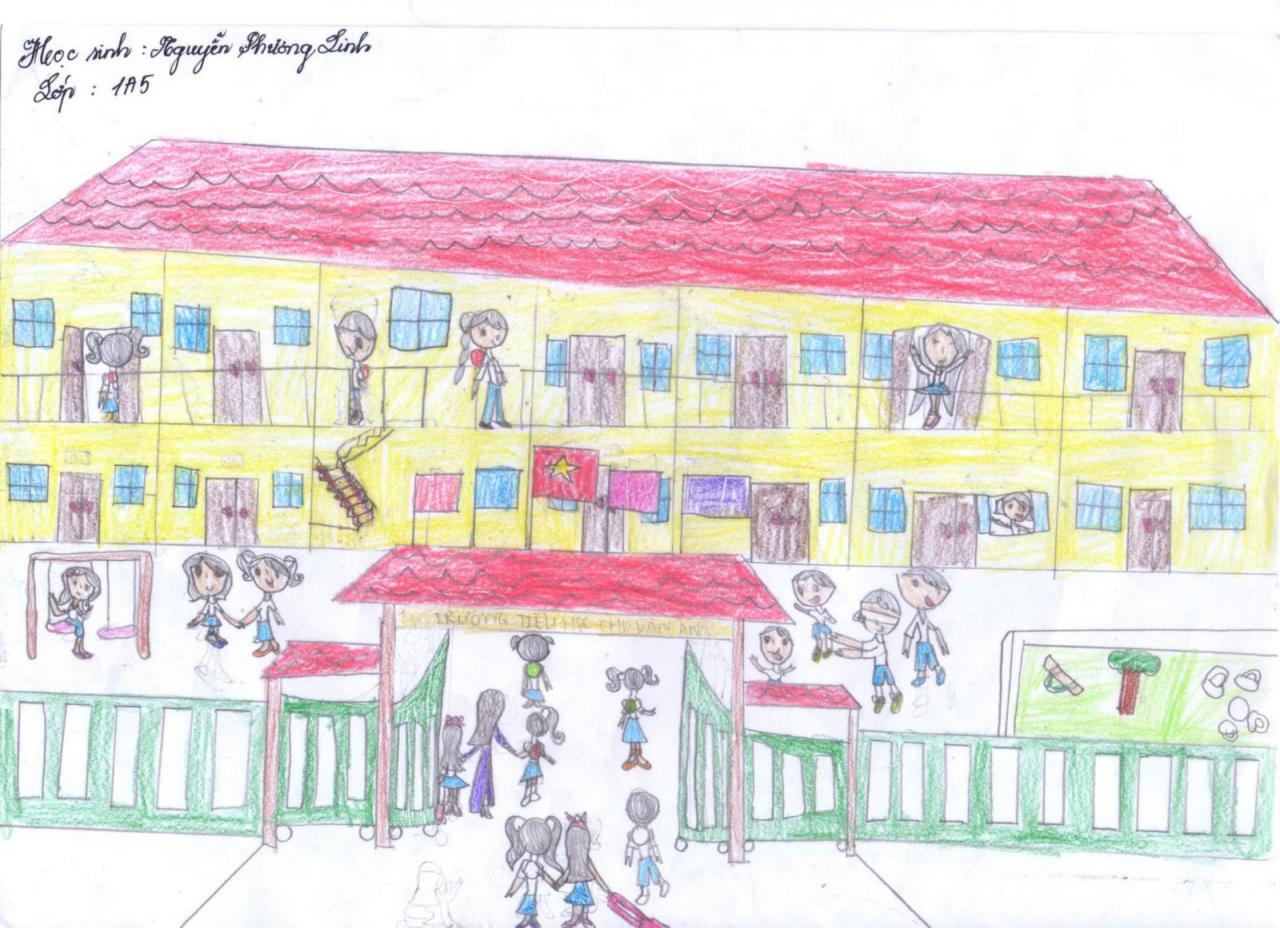 Draw a student's school
