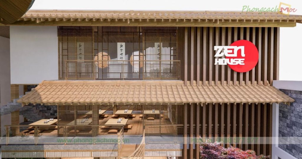 Phối cảnh thiết kế nhà hàng chay zenhouse
